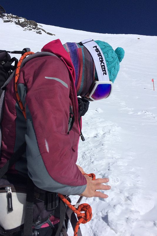 09C Guide Liza Pahl Ropes Up For The Mount Elbrus West Peak Traverse And Climb Through The Rocks